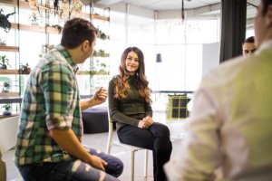 A group therapy program session