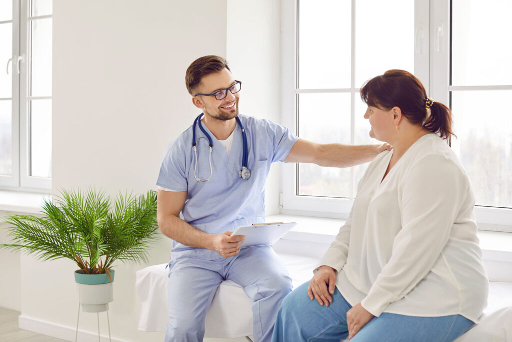 Doctor talking to a patient about PHP program in Boise, ID
