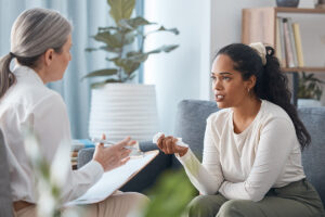 A woman in PTSD treatment in Boise, ID