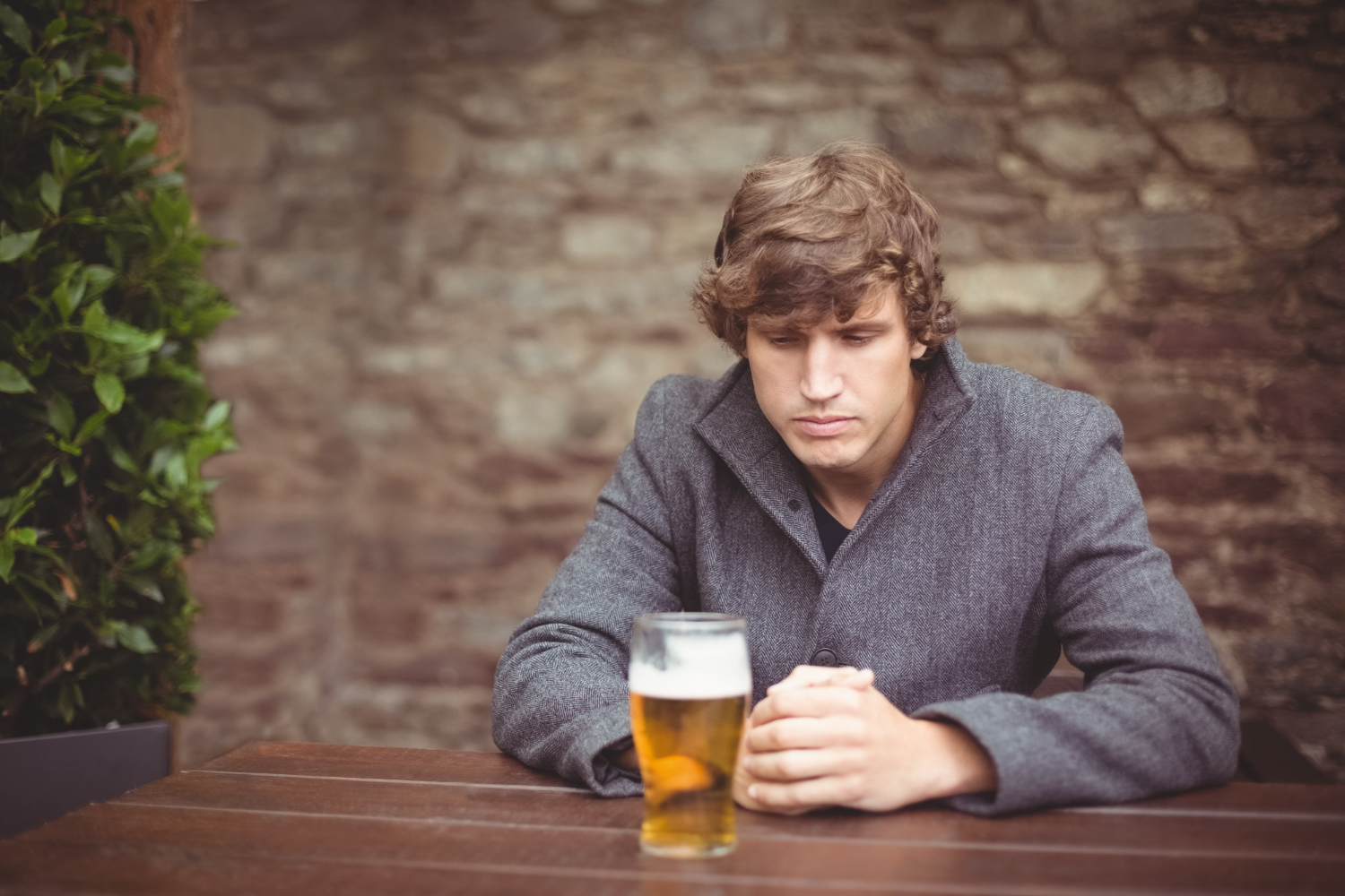 Person considering whether alcohol has become a problem.