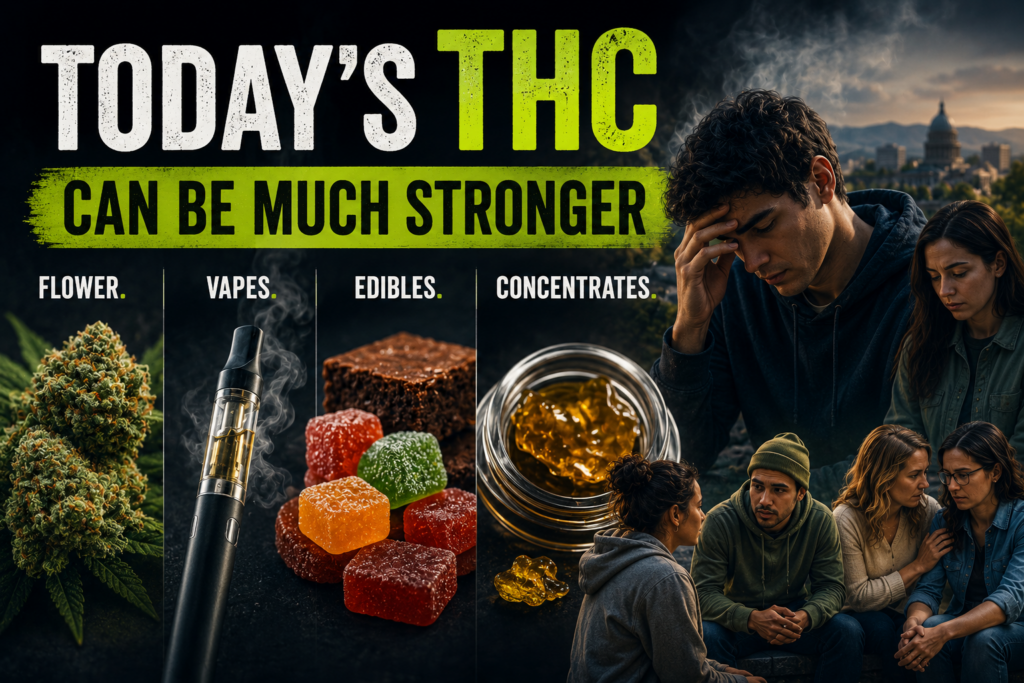 High potency THC products and modern marijuana use