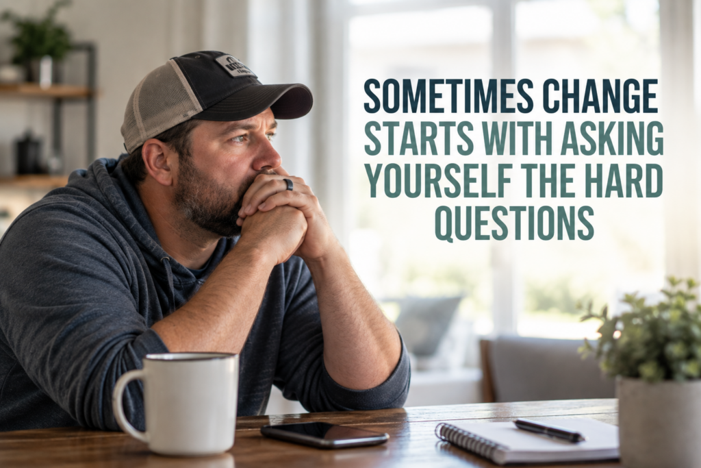 Man reflecting on his drinking habits and making healthier choices